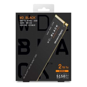 Ổ Cứng SSD NVMe WD BLACK SN770 2TB (PCIe Gen4x4 | 5,150MB/s - 4,850MB/s | WDS200T3X0E)