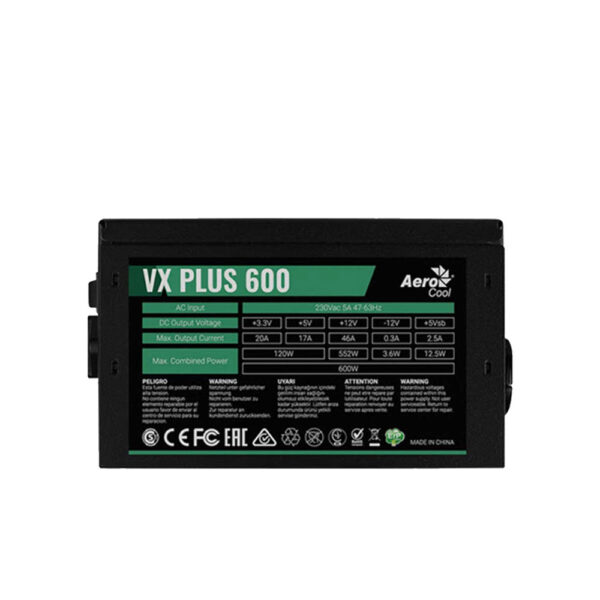Nguồn máy tính Aerocool VX PLUS 600 230V N-PFC