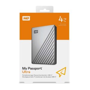 Ổ Cứng Di Động WD My Passport Ultra 4TB (2,5" | USB-C | WDBFTM0040BSL-WESN | Màu Bạc)