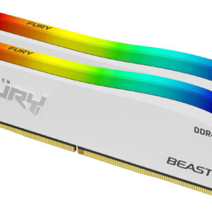 RAM Kingston Fury Beast RGB White 16GB (2x8GB | DDR4 | CL17 | 3600MHz)