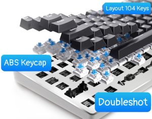Bộ Keycap Layout 104 phím màu đen