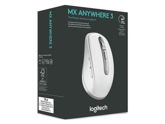 Chuột không dây Logitech MX Anywhere 3, màu xám nhạt (910-005993)