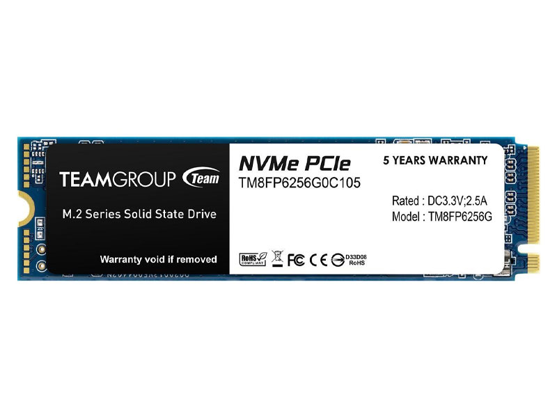 Ổ cứng SSD Team Group M2.2280 PCIE Gen3x4 MP33 256GB (TM8FP6256G0C101)