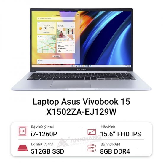 Laptop Asus Vivobook X1502ZA-EJ129W Silver