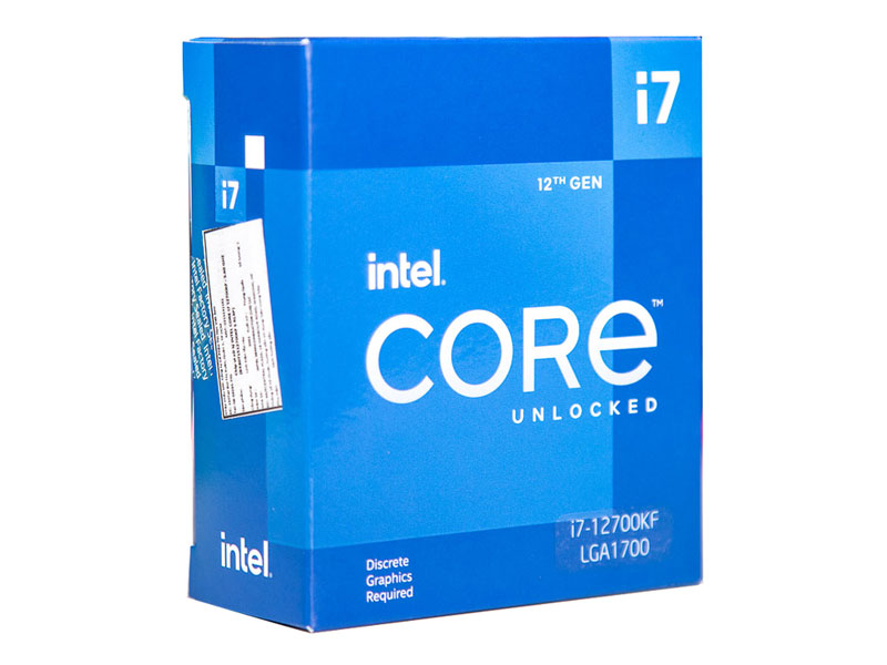 CPU Intel Core i7-12700KF Processor (25MB, 12 nhân 20 luồng)