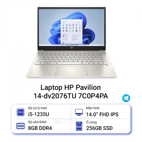 Laptop HP Pavilion 14-dv2076TU 7C0P4PA