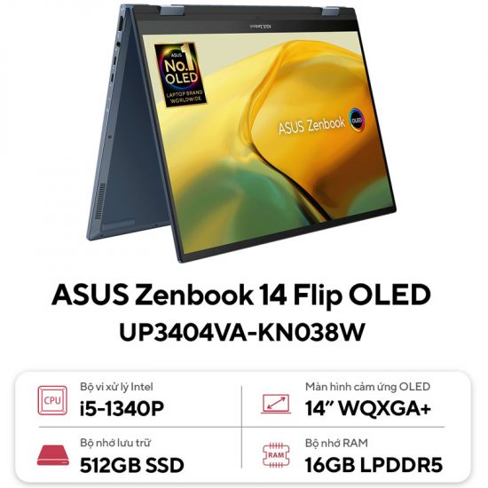 Laptop Asus Zenbook 14 Flip OLED UP3404VA-KN038W