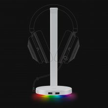 Giá treo tai nghe Razer Base Station V2 Chroma - Trắng (Mecury) (RC21-01510300-R3M1)