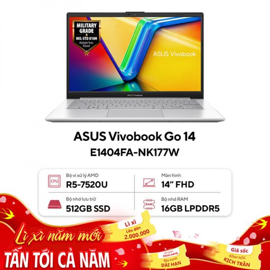 Laptop Asus Vivobook Go 14 E1404FA-NK177W