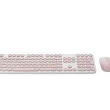 Bộ bàn phím chuột Rapoo X260S Wireless Hồng
