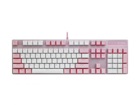 Bàn phím cơ Gaming Rapoo V500PRO Trắng Hồng