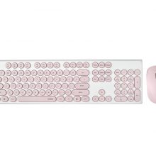 Bộ bàn phím chuột không dây Rapoo X260 Wireless Hồng