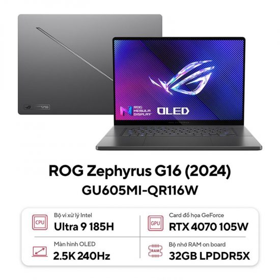 Laptop Asus ROG Zephyrus G16 GU605MI-QR116W (2024)