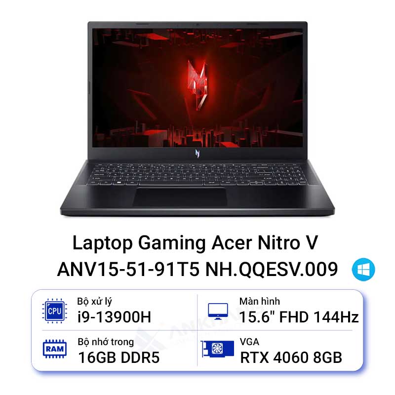 Laptop Gaming Acer Nitro V ANV15-51-91T5 NH.QQESV.009