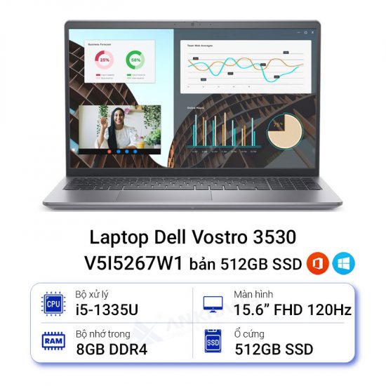 Laptop Dell Vostro 3530 V5I5267W1 bản 512GB SSD