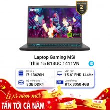 Laptop MSI Thin 15 B13UC 1411VN (CPU i7-13620H | RAM 8GB | SSD 512GB | RTX 3050 | 15.6" FHD 144Hz | Win11)