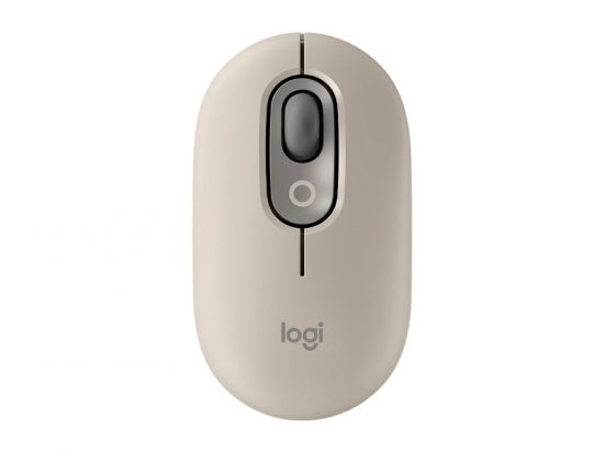 Chuột không dây Emoji Logitech POP Mouse Bluetooth màu Xám (Mist Sand)