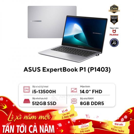 Laptop ASUS ExpertBook P1 P1403CVA-i5SE08-50W
