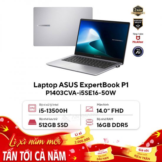 Laptop ASUS ExpertBook P1 P1403CVA-i5SE16-50W