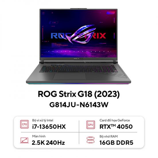 Laptop Asus ROG Strix G18 G814JU-N6143W (2023)