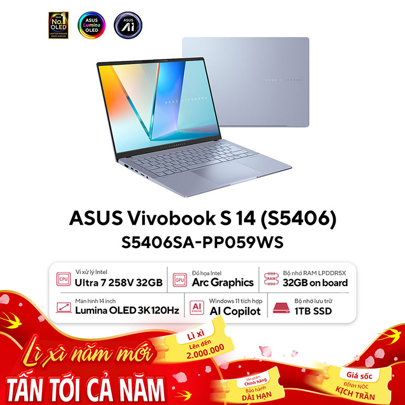 Laptop ASUS Vivobook S 14 OLED S5406SA-PP059WS