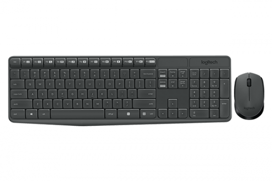 Bộ bàn phím - Chuột Logitech MK235 - Màu xám (920-007937)