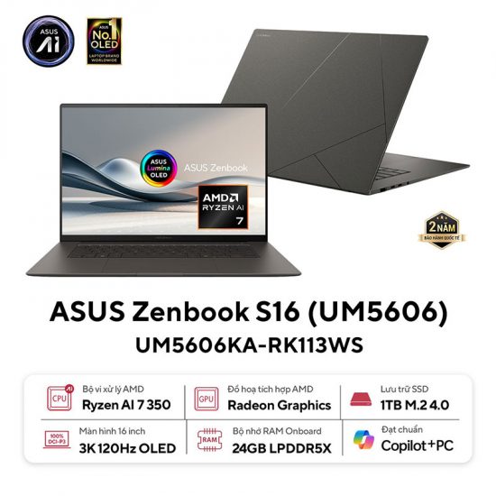 Laptop ASUS Zenbook S 16 UM5606KA-RK113WS