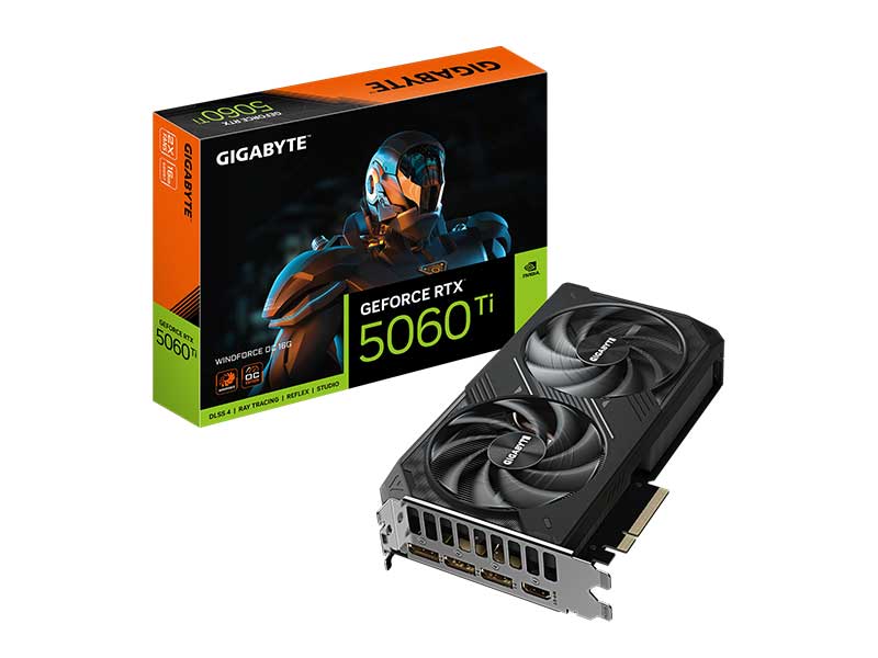 VGA Gigabyte GeForce RTX 5060 Ti WINDFORCE OC 16G (GV-N506TWF2OC-16GD)