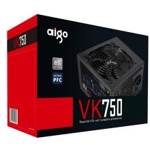 Nguồn máy tính AIGO VK750 750W (85 Plus/ Active PFC/ Single Rail)
