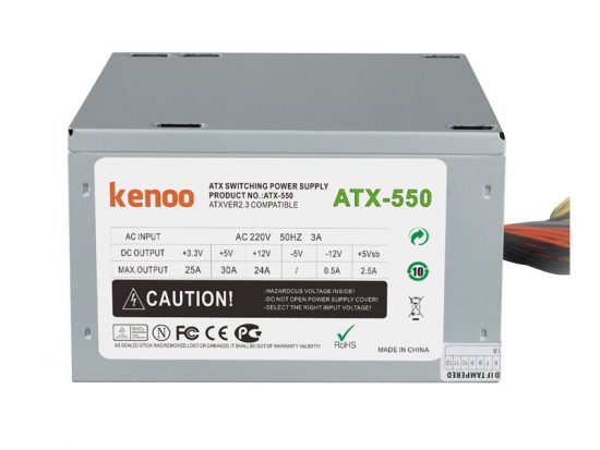 Nguồn máy tính KENOO ATX-550 550W fan 8