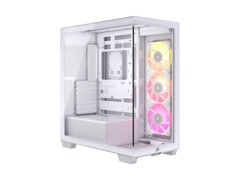 Vỏ case Corsair iCUE LINK 3500X RGB Tempered Glass Mid-Tower White CC-9011281-WW
