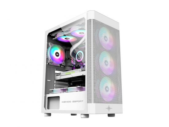 Vỏ case Kenoo ESPORT AF100-3F ATX Full Thép Trắng