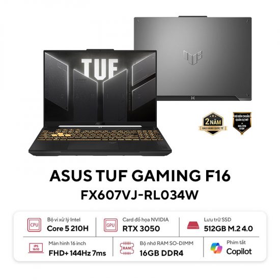 Laptop ASUS TUF Gaming F16 FX607VJ-RL034W