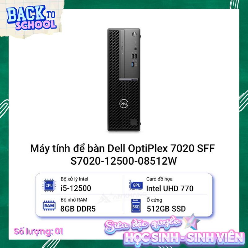 Máy tính để bàn Dell OptiPlex 7020 SFF S7020-12500-08512W