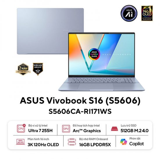 Laptop ASUS Vivobook S16 S5606CA-RI171WS