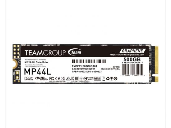 Ổ cứng SSD TeamGroup MP44L 500GB PCIe4x4 TM8FPK500G0C101 (5000-3700MB/s)