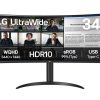 Màn hình cong LG UltraWide 34WR55QK-B (34inch - VA - WQHD - 100Hz - 5ms)