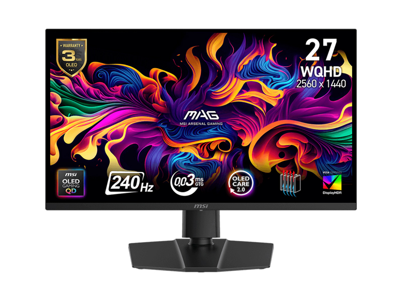 Màn hình MSI MAG 273QP QD-OLED X24 26.5inch WQHD 240Hz 0.03ms