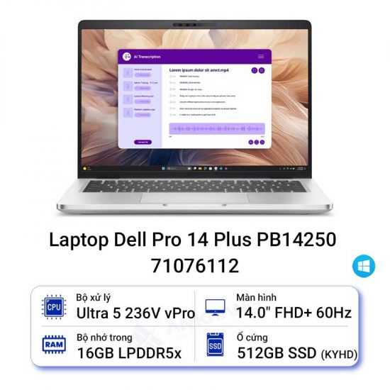 Laptop Dell Pro 14 Plus PB14250 71076112