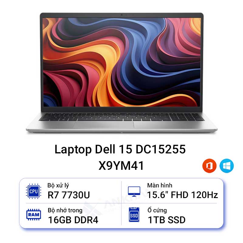 30417_laptop_dell_15_dc15255_x9ym41__9_ Laptop Dell 15 DC15255 X9YM41 (Ryzen 7 7730U/16GB/1TB/15.6 inch FHD/Bạc/Win11/Office)