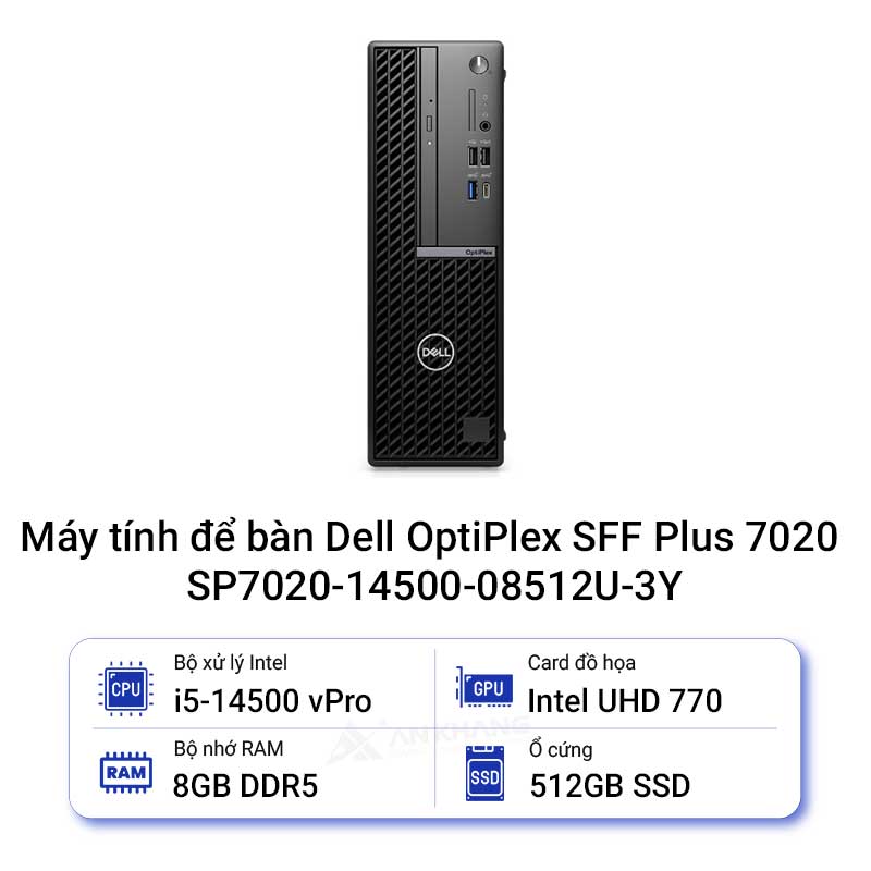 Máy tính để bàn Dell OptiPlex SFF Plus 7020 SP7020-14500-08512U-3Y