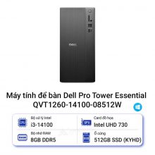 Máy tính để bàn Dell Pro Tower Essential QVT1260 QVT1260-14100-08512W