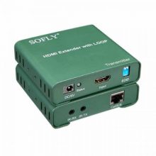 Bộ kéo dài HDMI Sofly 50 mét bằng cáp mạng tích hợp chia 2 HDMI