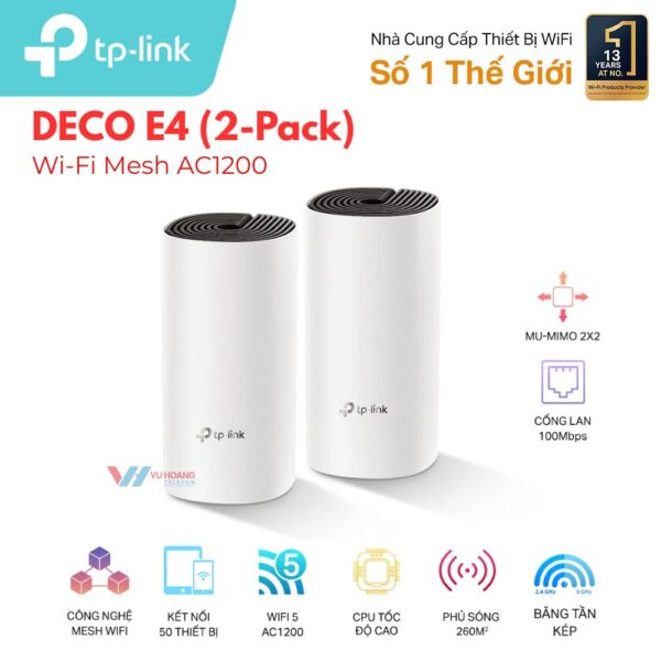 wi-fi-mesh-ac1200-tp-link-deco-e4-2-pack-2-600x600-1 Hệ thống Wi-Fi Mesh AC1200 TP-LINK DECO E4 (2-Pack)