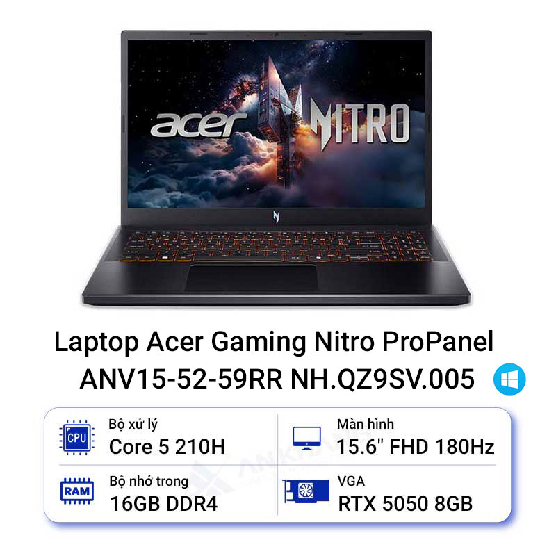 Laptop Acer Gaming Nitro ProPanel  ANV15-52-59RR NH.QZ9SV.005