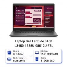 Laptop Dell Latitude L3450-1335U-08512U-FBL (i5-1335U/8GB/512GB/14.0 inch FHD/LED KB/FP/Ubuntu)