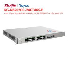 Switch 24 cổng Reyee RG-NBS5200-24GT4XS-P giá tốt