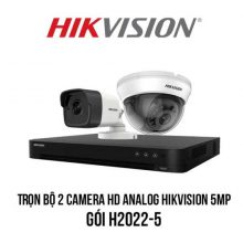 Trọn bộ 2 camera Analog HD HIKVISION 5MP