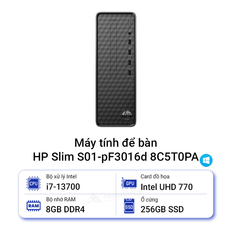Máy tính để bàn HP Slim S01-pF3016d 8C5T0PA