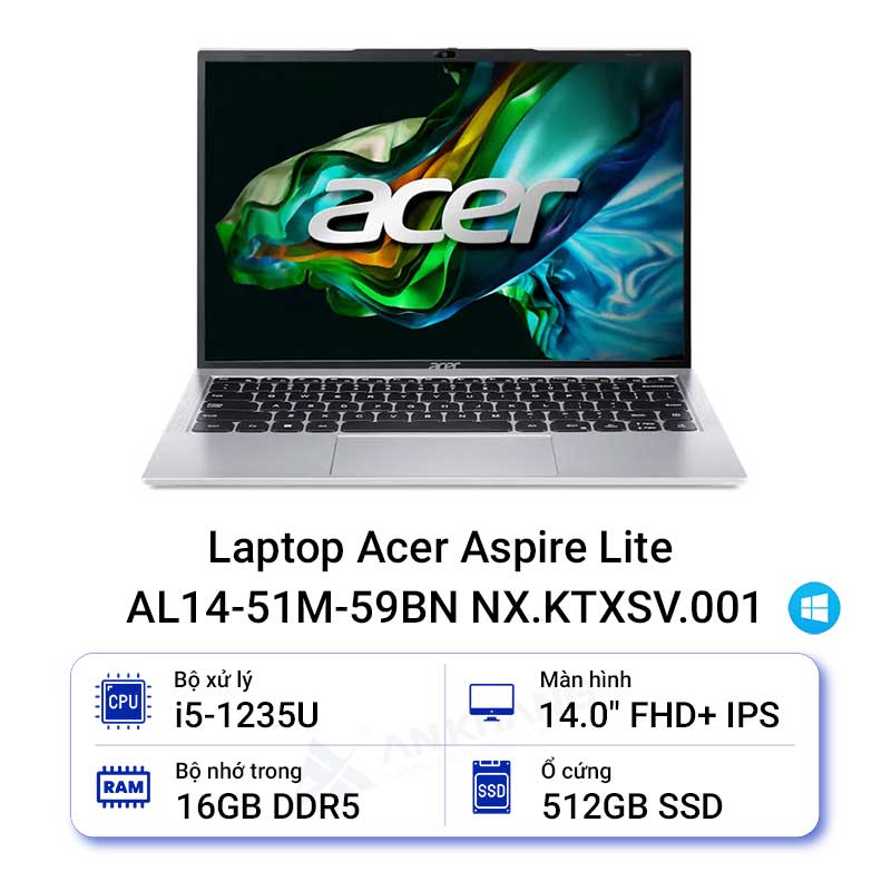 Laptop Acer Aspire Lite AL14-51M-59BN NX.KTXSV.001